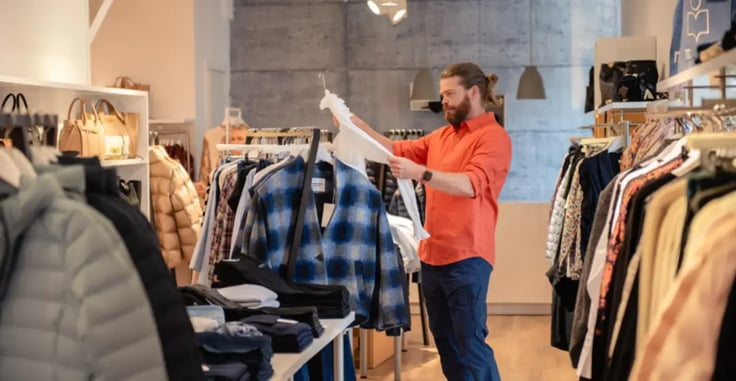 Store manager optimizing inventory with AI-powered AP automation for efficient retail operations, automated invoice processing, and enhanced cost management