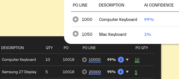 Semine Homepage - feature - PO matching